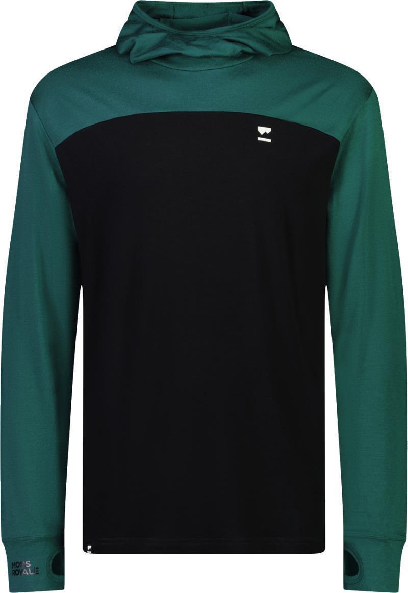 Yotei Merino Powder Hood LS - Mens - Evergreen / Black 1