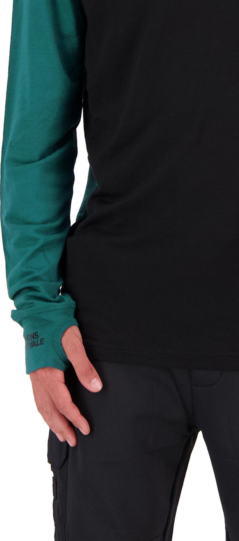 Yotei Merino Powder Hood LS - Mens - Evergreen / Black 4