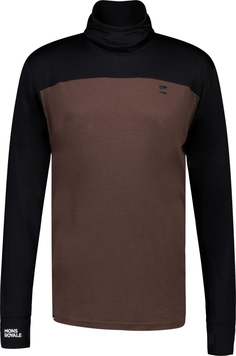 Yotei Merino Powder Hood LS - Mens - cedar / black 1