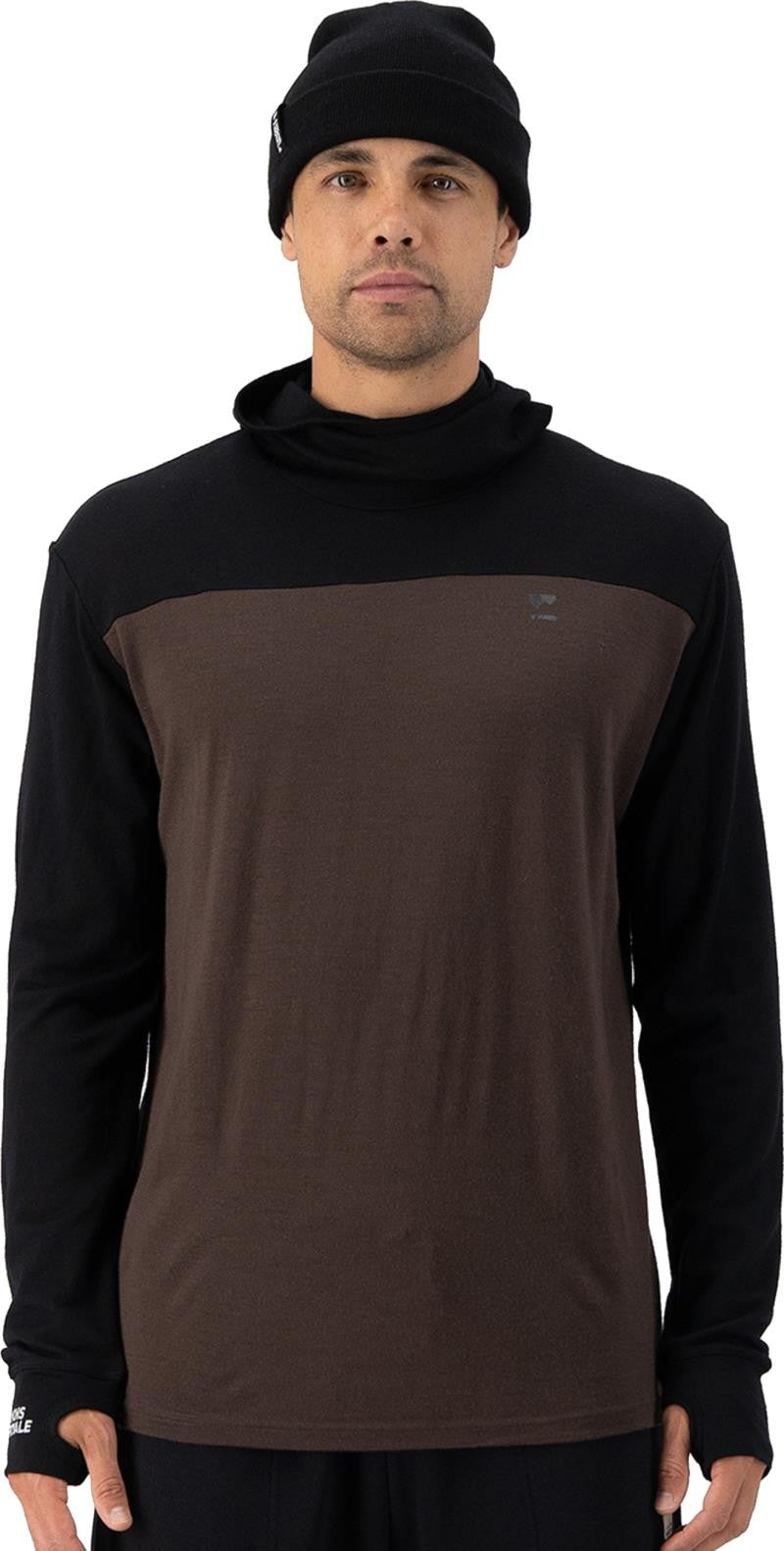 Yotei Merino Powder Hood LS - Mens - cedar / black 1