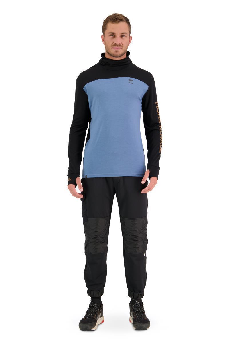 Yotei Powder Hood LS - Horizontal Logo - Mens - black / blue slate 1