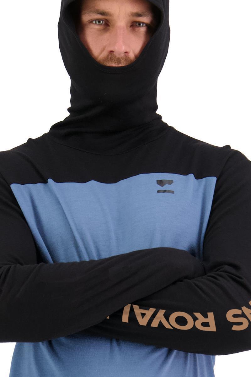 Yotei Powder Hood LS - Horizontal Logo - Mens - black / blue slate 1