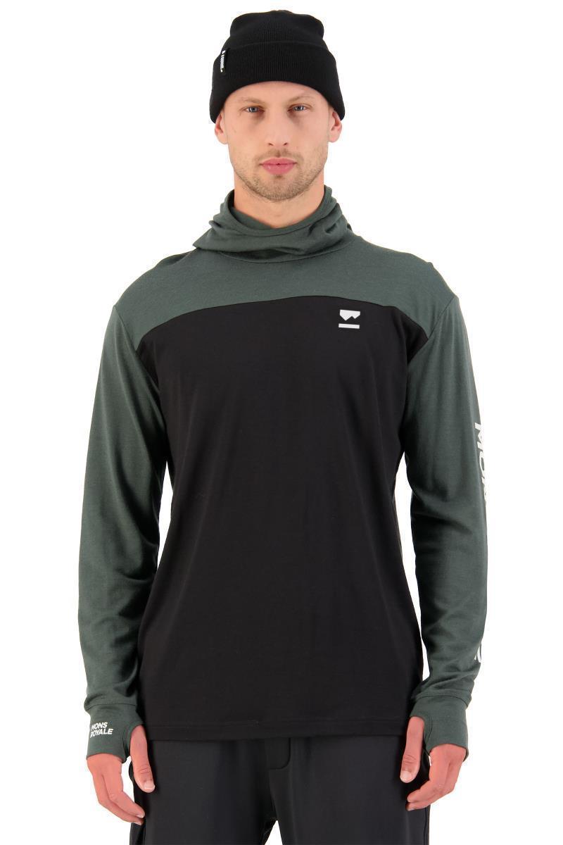 Yotei Powder Hood LS - Horizontal Logo - Mens - rosin / black 1