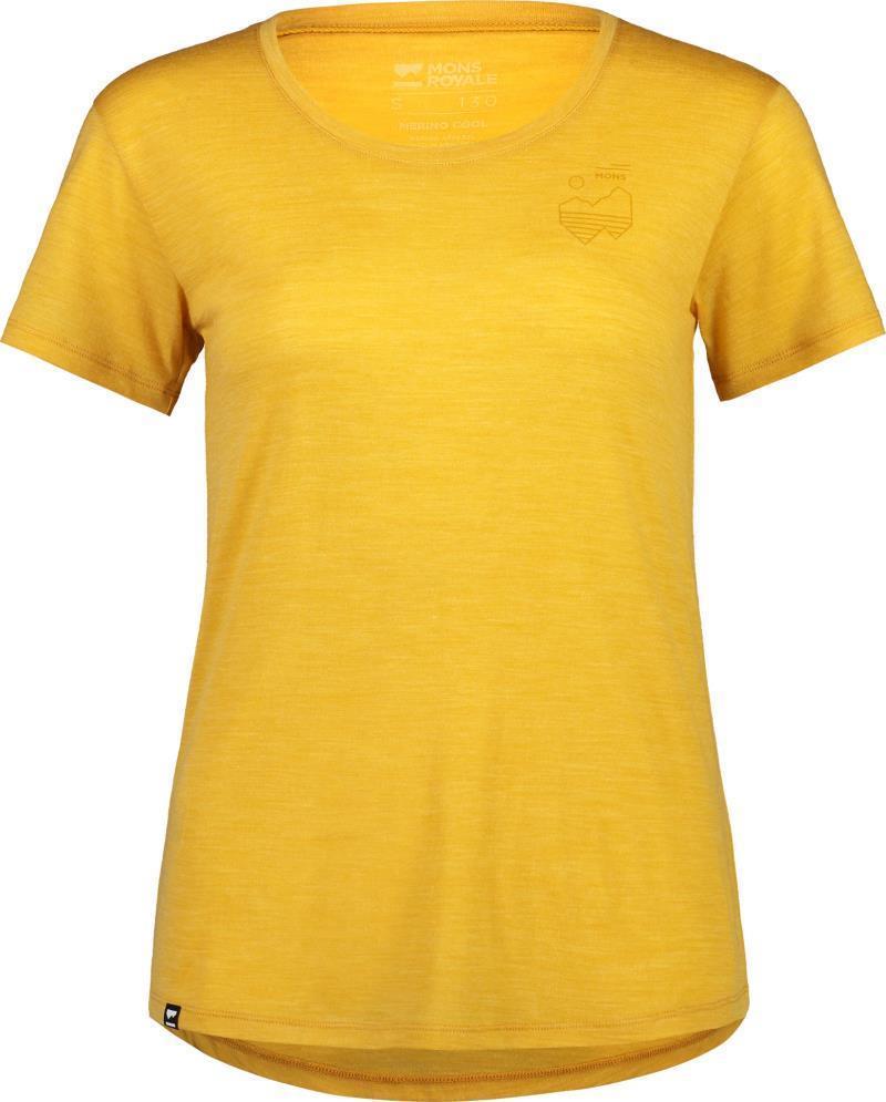 Zephyr Merino Cool Tee - Mtn Art - Womens - gold 1