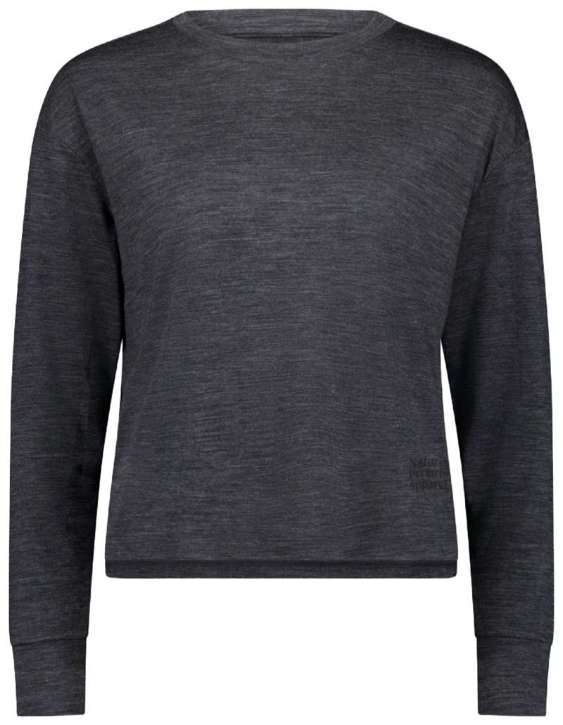 Zephyr Merino Tencel Boxy LS - Womens - smoke 1