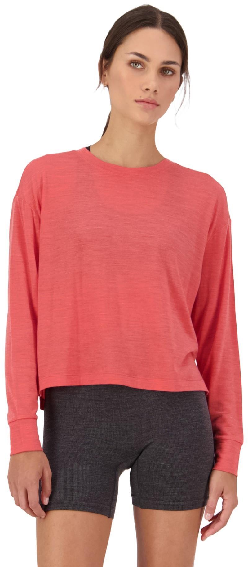 Zephyr Merino Tencel Boxy LS - Womens - watermelon 1