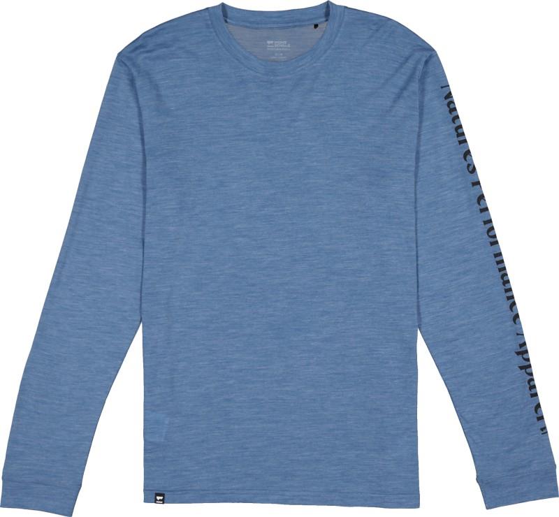 Zephyr Merino Tencel LS - Mens - steel blue 1