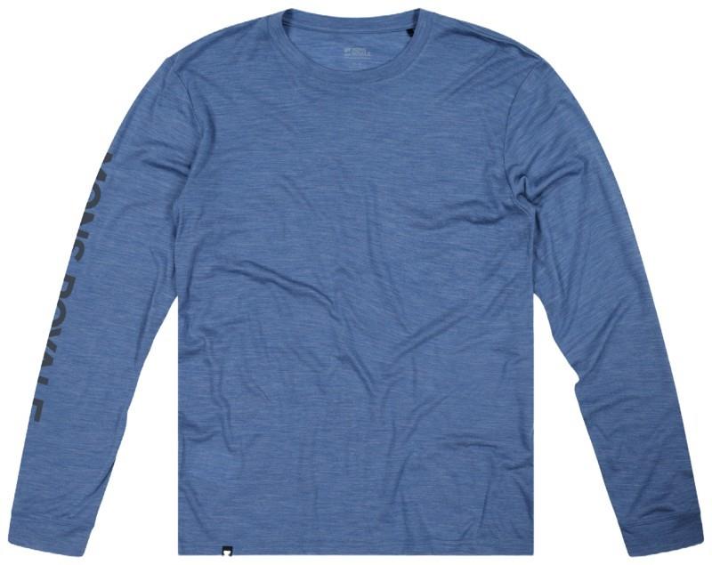 Zephyr Merino Tencel LS - Mens - steel blue 1