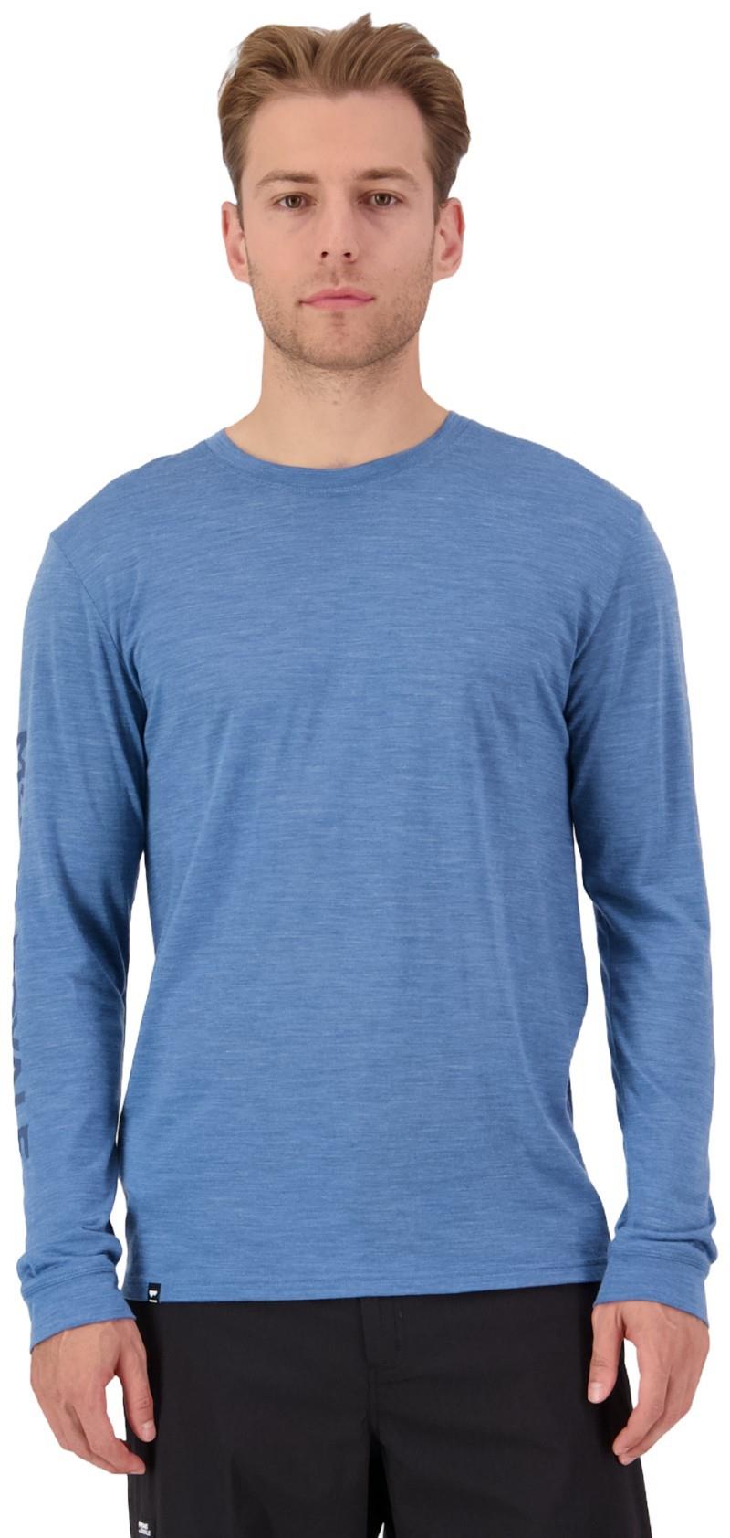 Zephyr Merino Tencel LS - Mens - steel blue 1