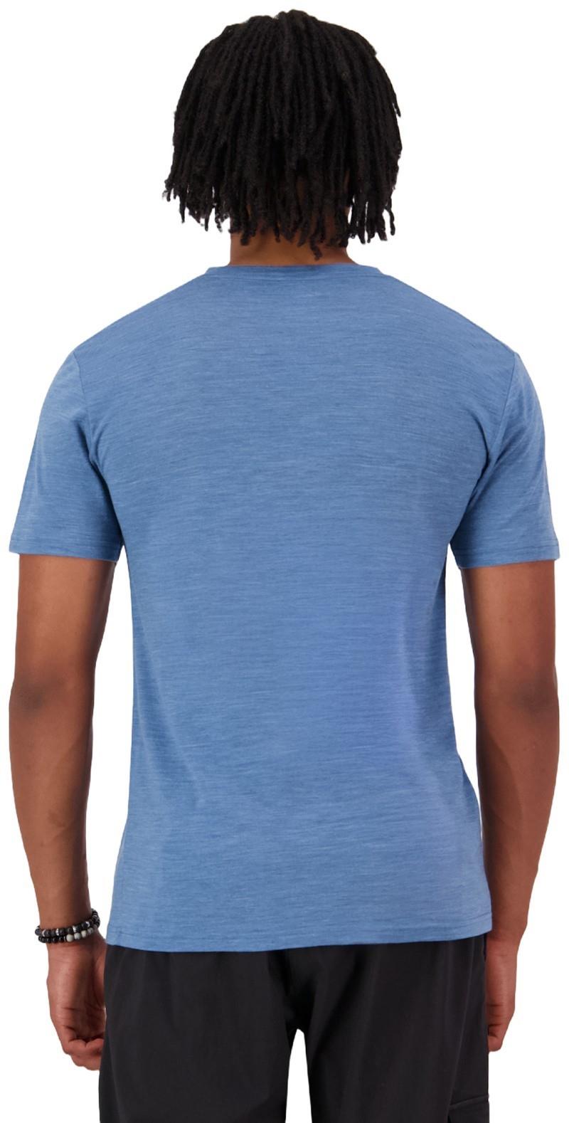 Zephyr Merino Tencel T-Shirt - MR Globe - Mens - steel blue 1