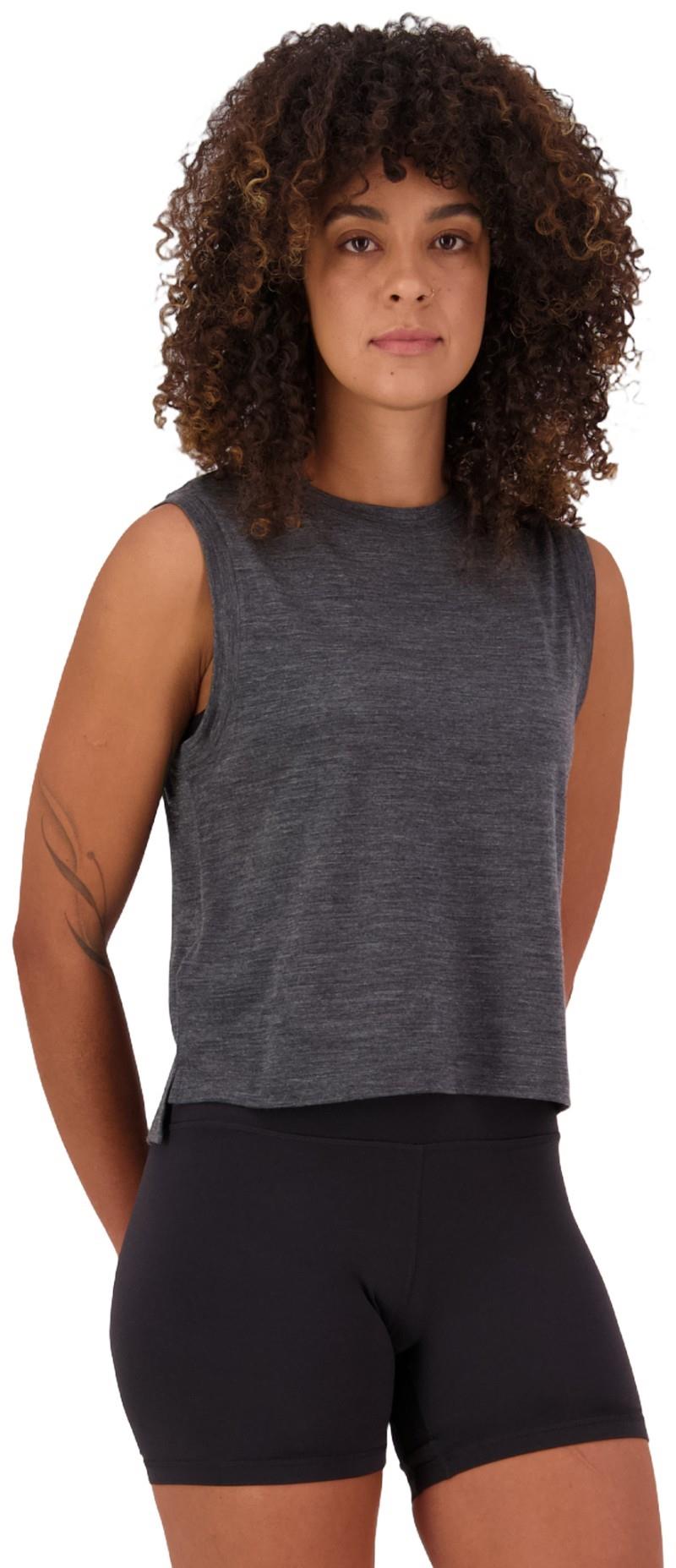 Zephyr Merino Tencel Tank - Womens - smoke 1