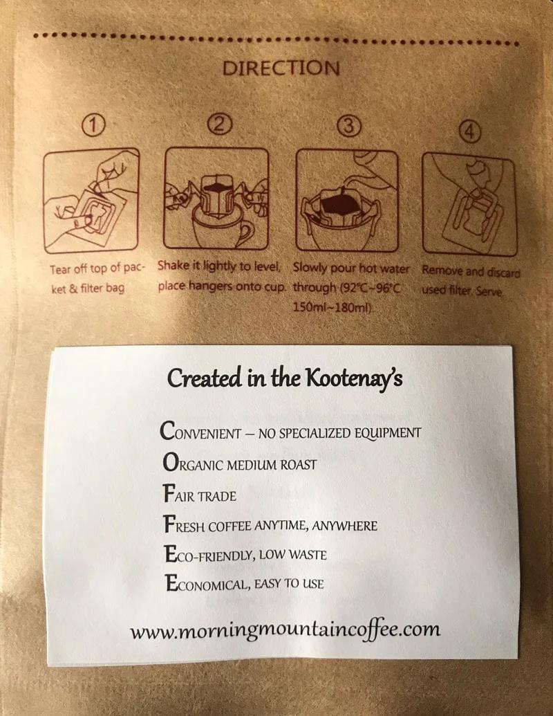 Pour Over Coffee - Single Serve - Caffeinated Dark Roast - not applicable 1