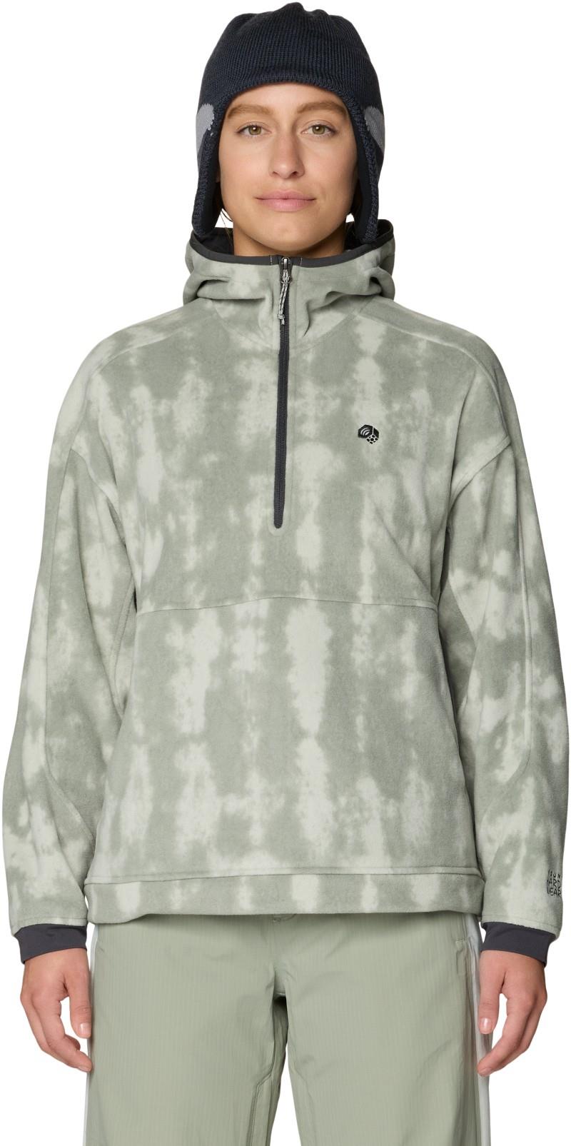 Apres Pro Fleece Hoody - Womens - silt grey shadowdye print 1