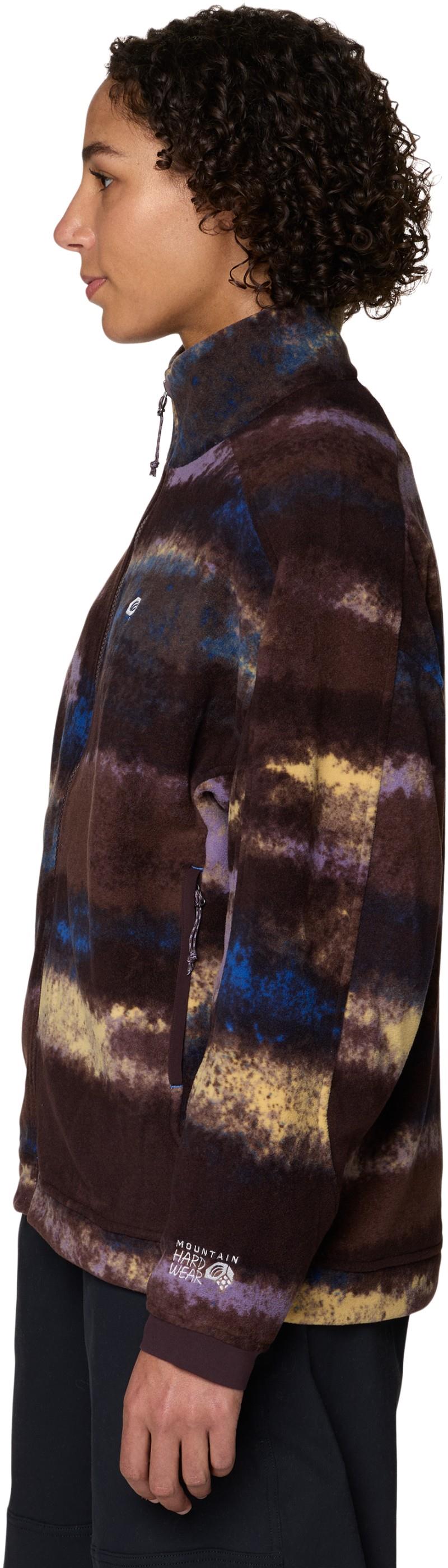 Apres Pro Fleece Jacket - Womens - berry blue patchwork print 1