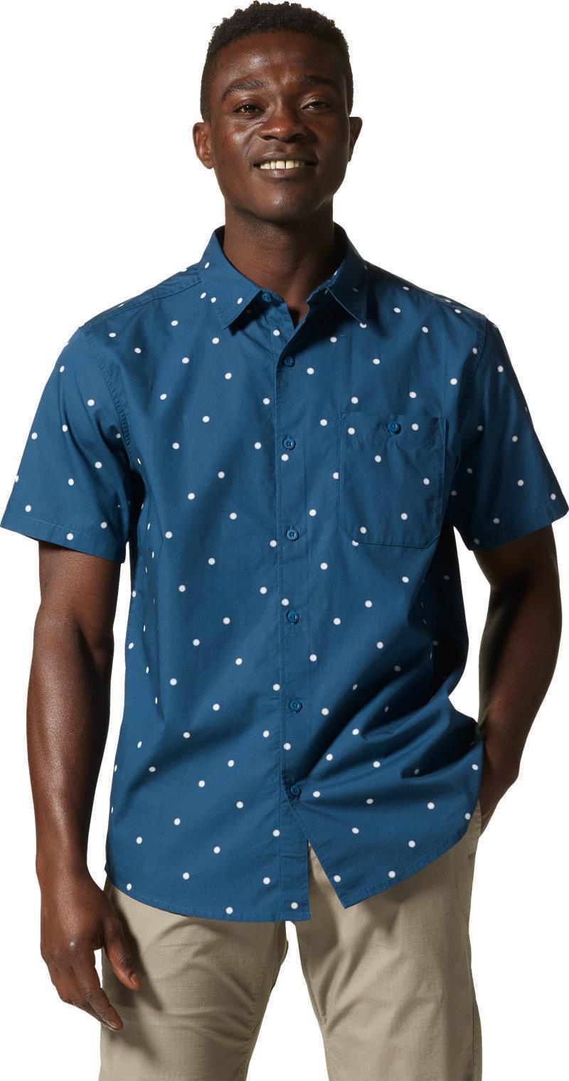 Big Cottonwood SS Shirt, Tall - Mens - Dark Caspian Micro Sun Dot Print 1
