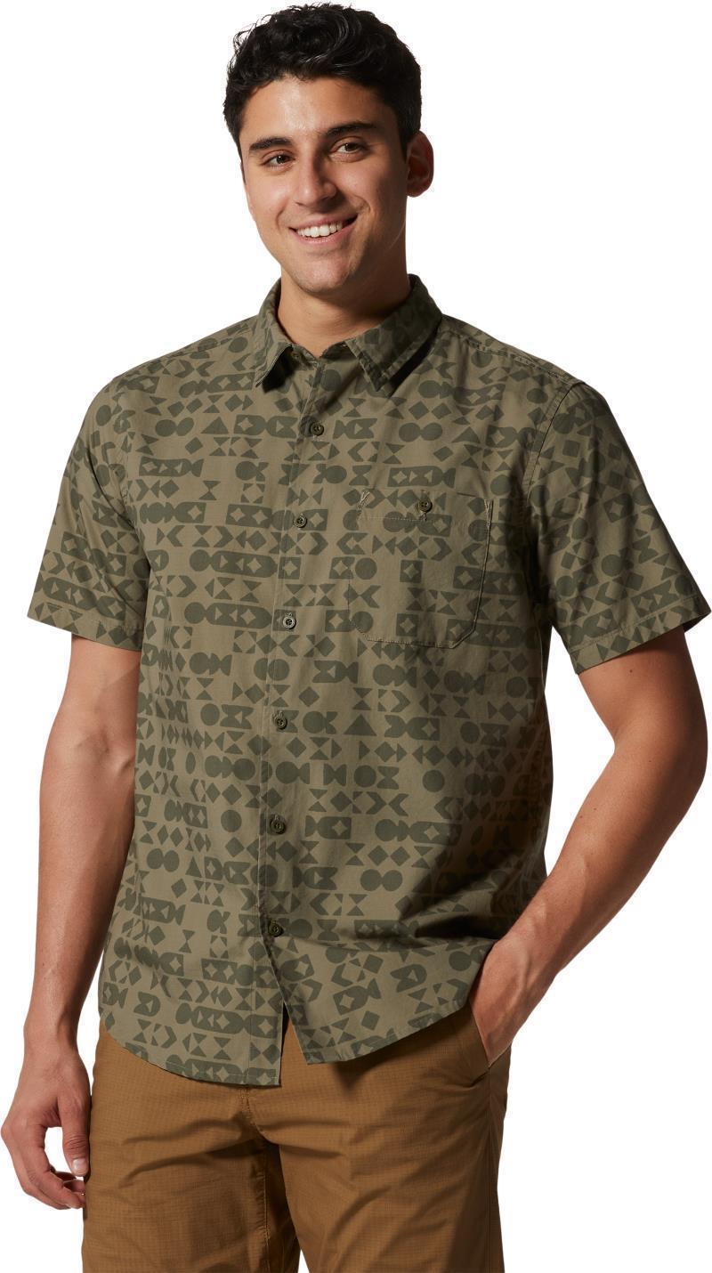 Big Cottonwood SS Shirt - Mens - Stone Green Geo Track 3