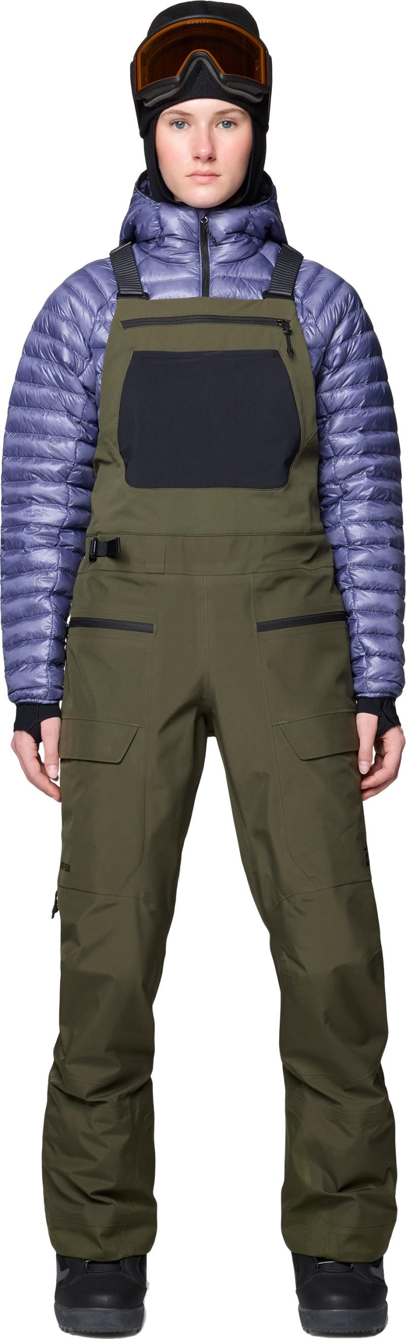 Boundary Ridge GTX Bibs, Short - Womens - dark pine 1
