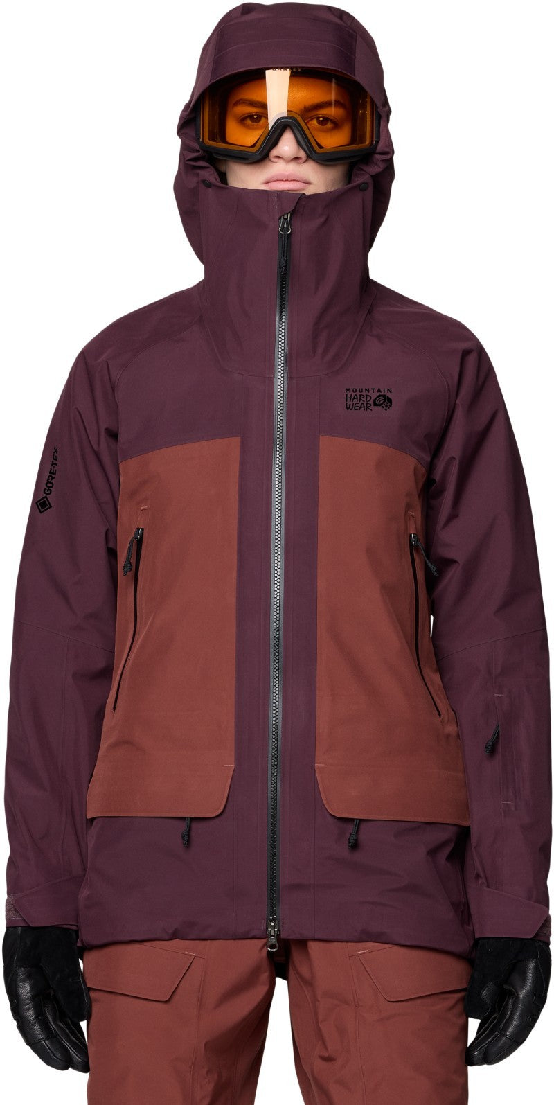 Boundary Ridge GTX Jacket - Womens - blackberry / bourbon brown 1