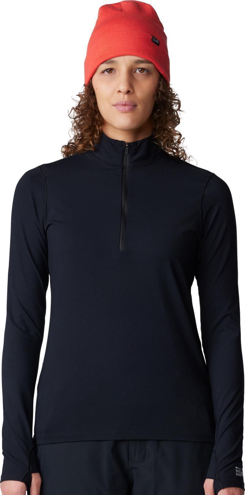 Butter Up Half Zip - Womens - black 1