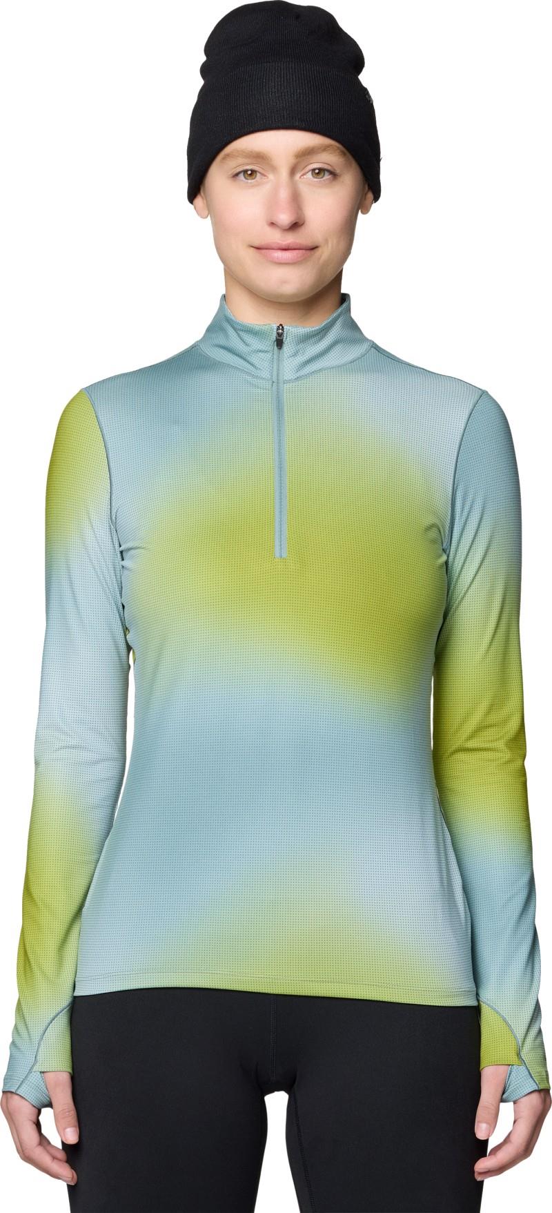 Butter Up Half Zip - Womens - blue sage multi ombre print 1