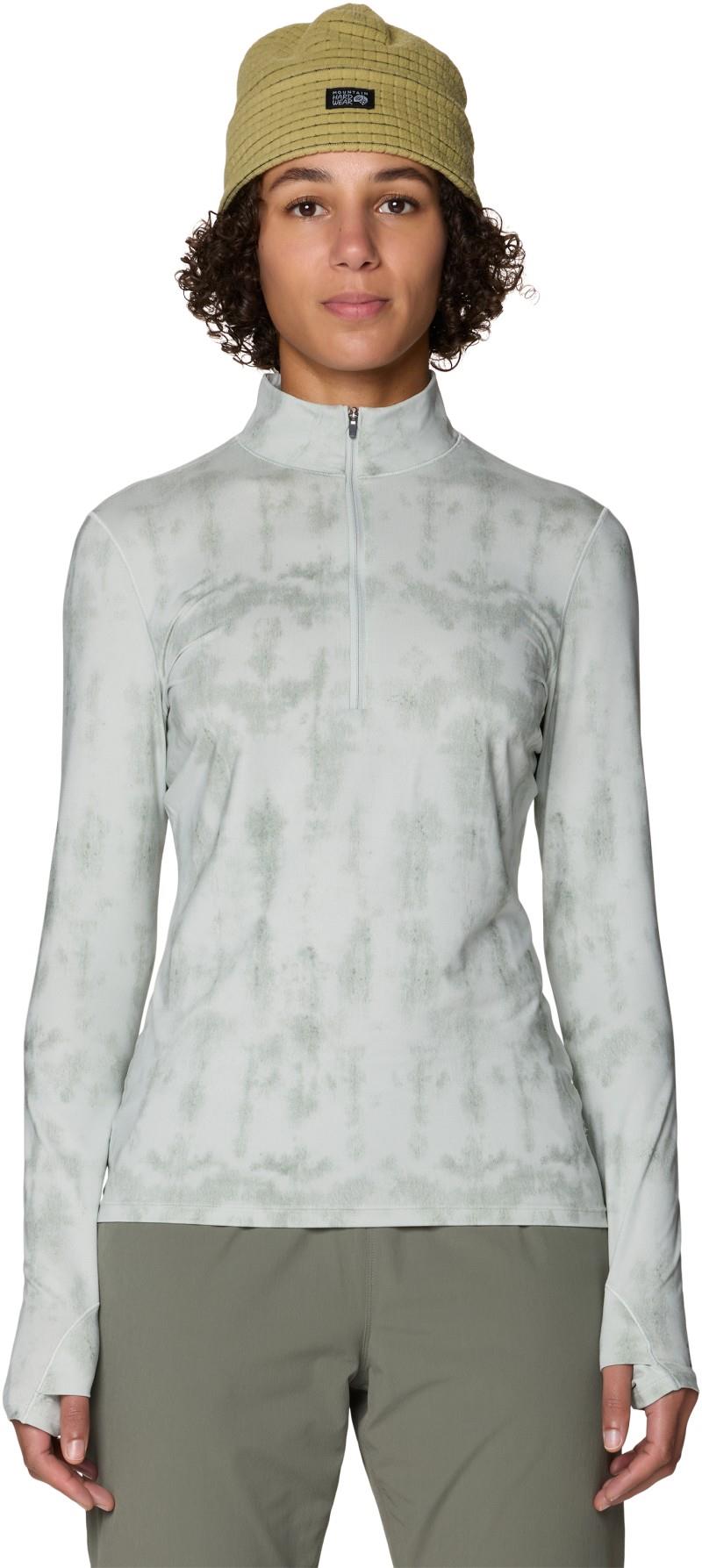 Butter Up Half Zip - Womens - gamma grey shadowdye xs print 1