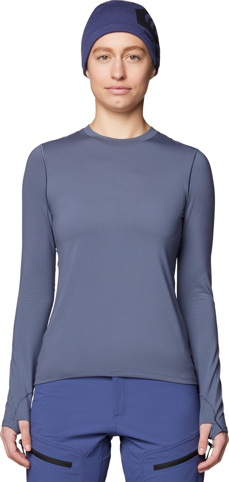 Butter Up LS - Womens - blue slate 1