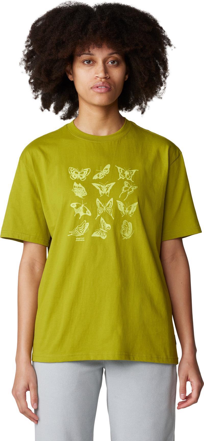 Butterflies Boxy SS - Womens - Python Green 1