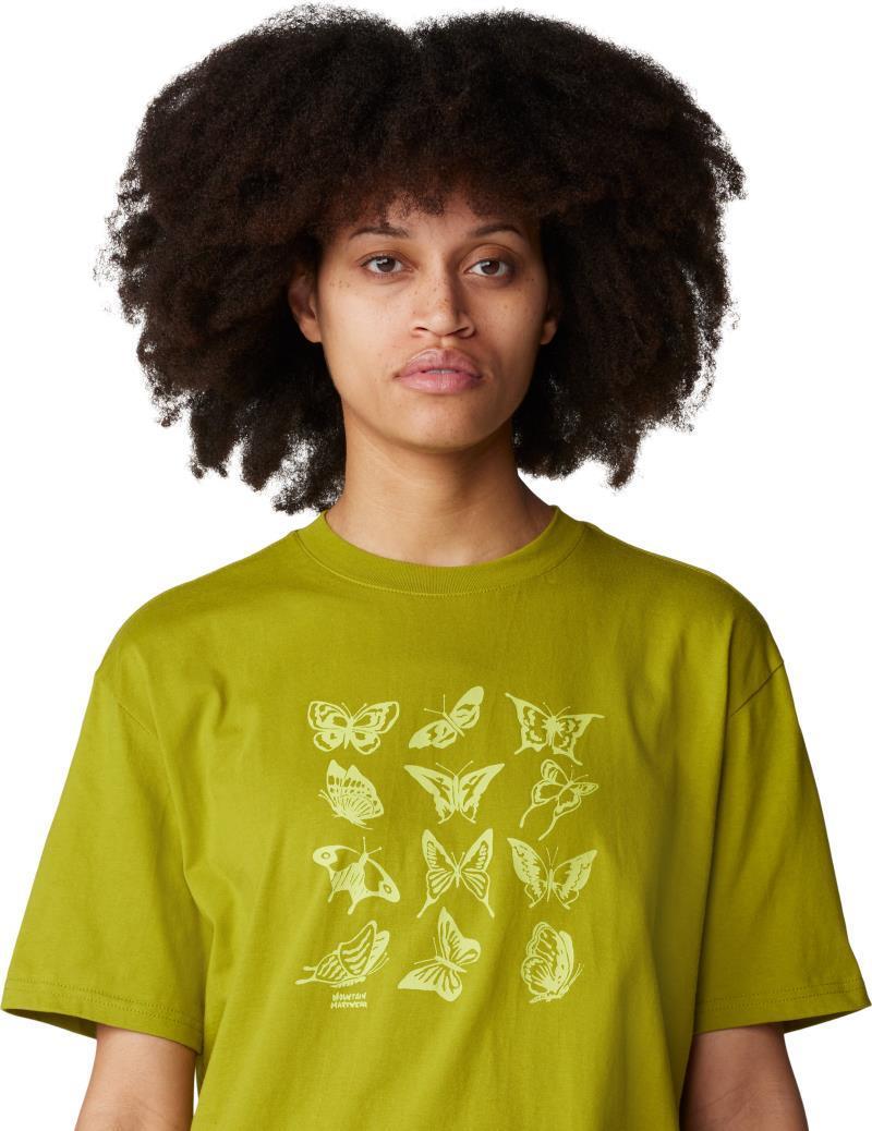 Butterflies Boxy SS - Womens - Python Green 4