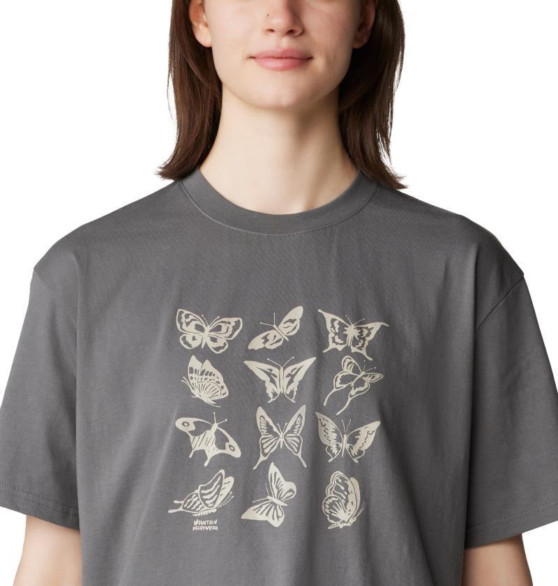 Butterflies Boxy SS - Womens - Sediment 4