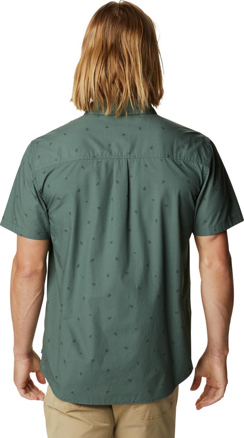 Conness Lakes SS Shirt - Mens - black spruce grasslands print 1