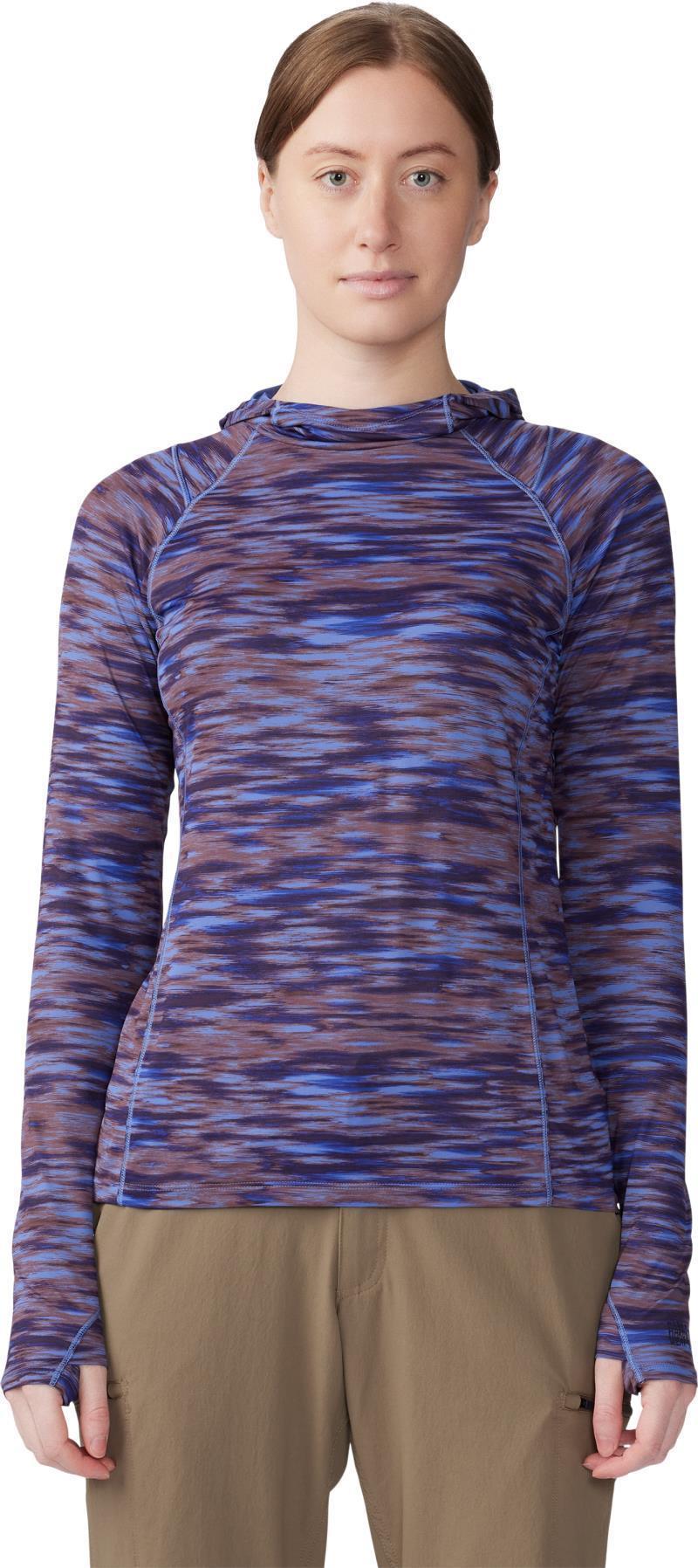 Crater Lake Active Hoody - Womens - Berry Vivid Frequency Print 1