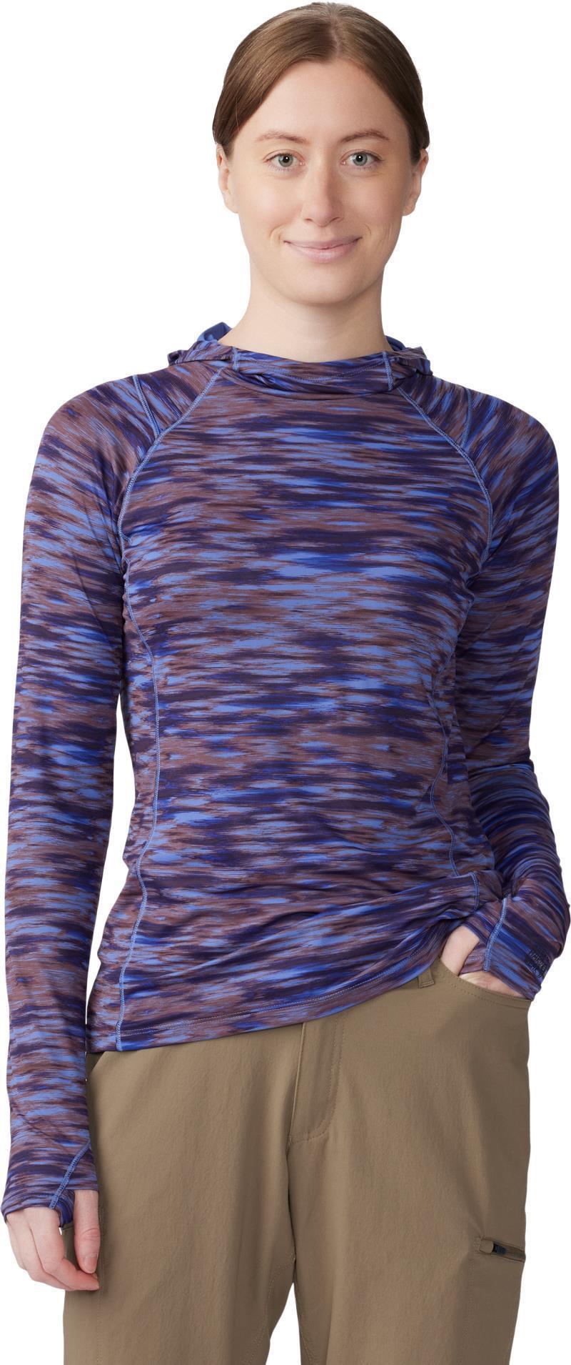 Crater Lake Active Hoody - Womens - Berry Vivid Frequency Print 2