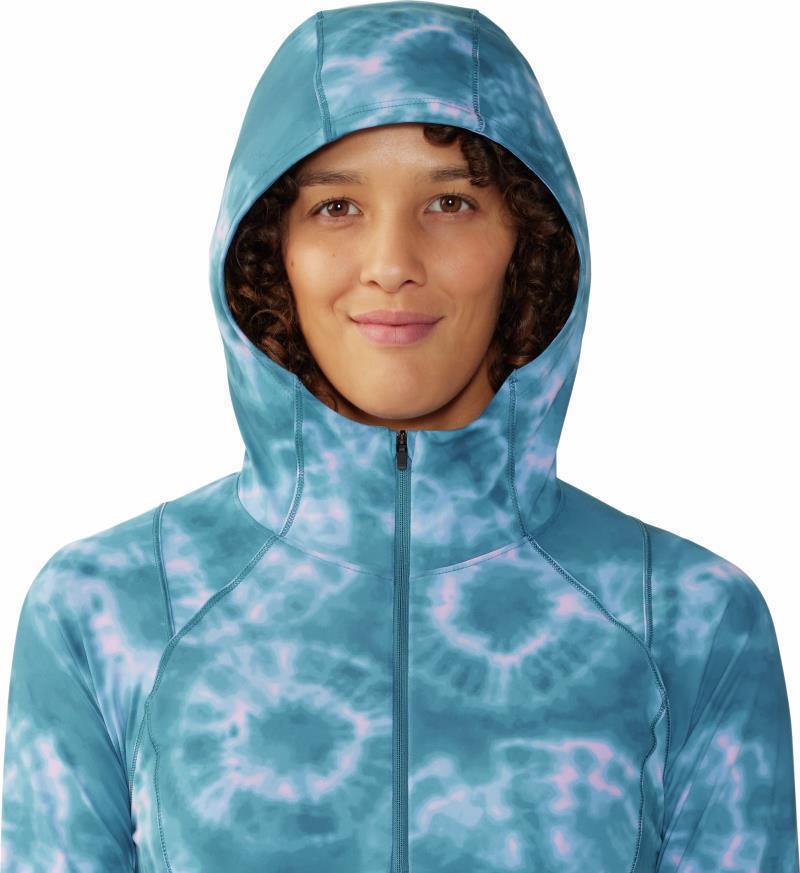Crater Lake Crop Zip - Womens - Baltic Blue Spore Dye Print 6