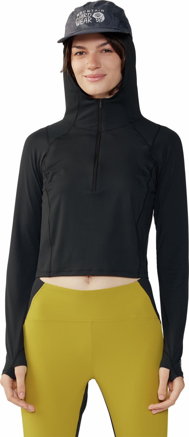 Crater Lake Crop Zip - Womens - Black 4