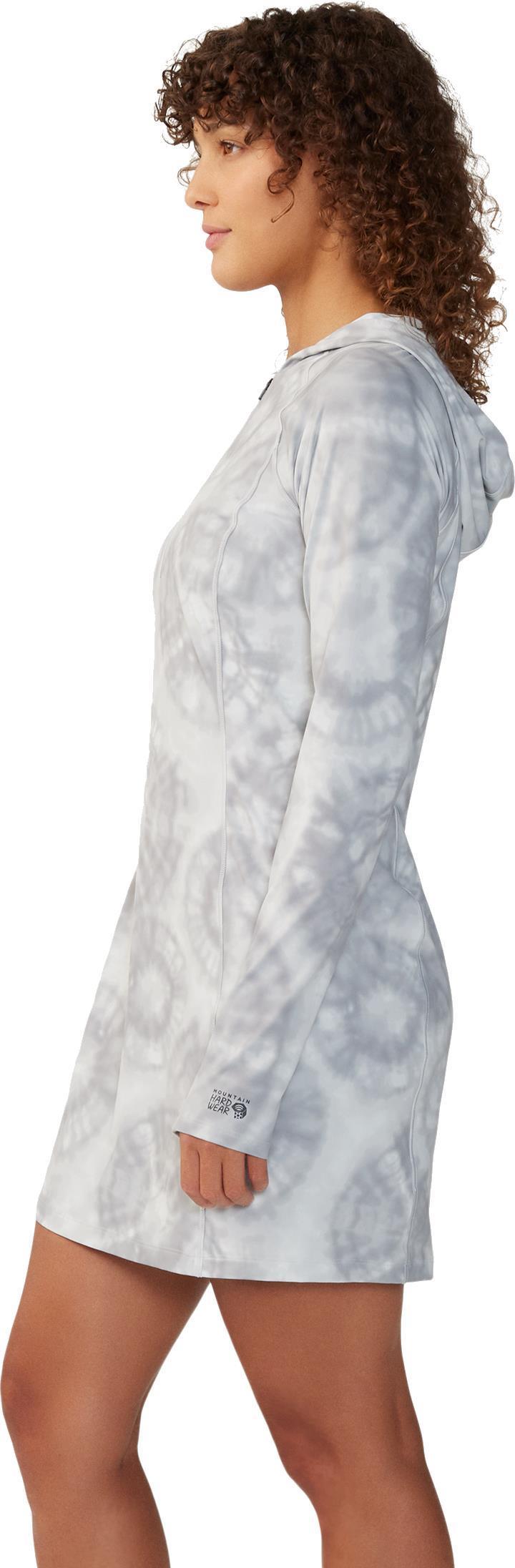 Crater Lake Dress - Grey Ice Spore Dye Print 2
