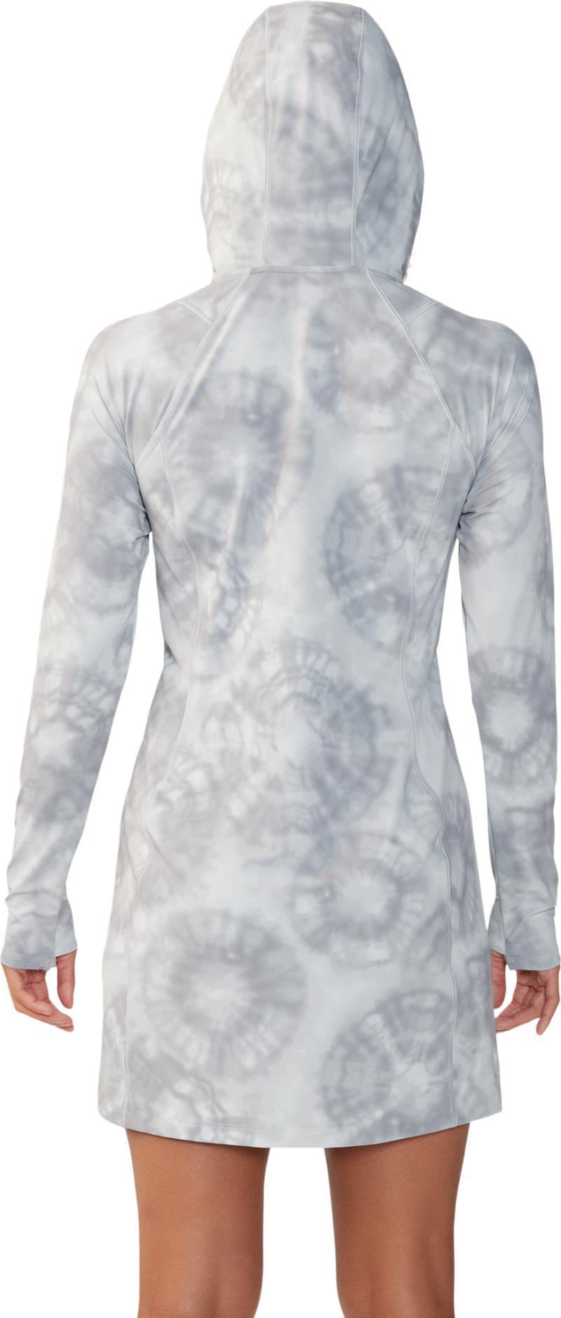 Crater Lake Dress - Grey Ice Spore Dye Print 3