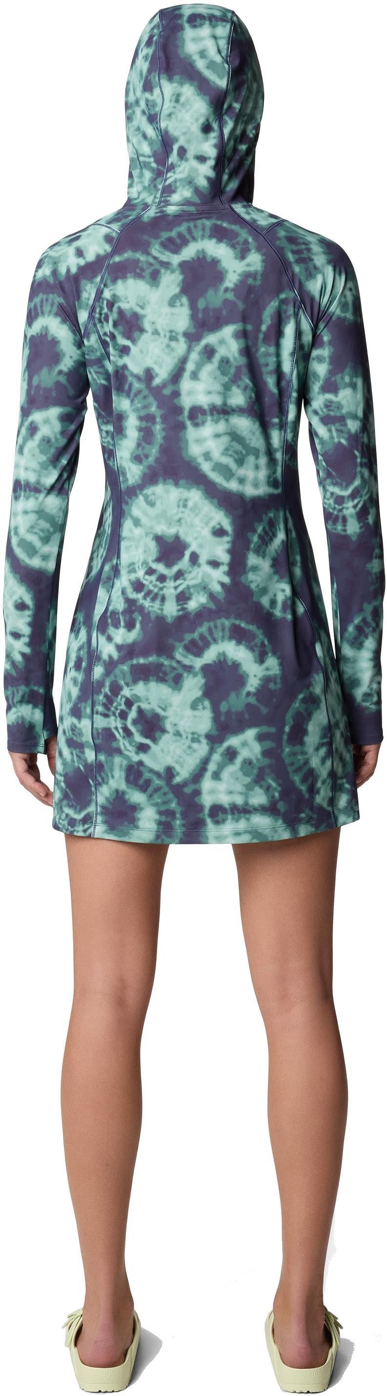 Crater Lake Dress - lapis dusk spore dye print 1