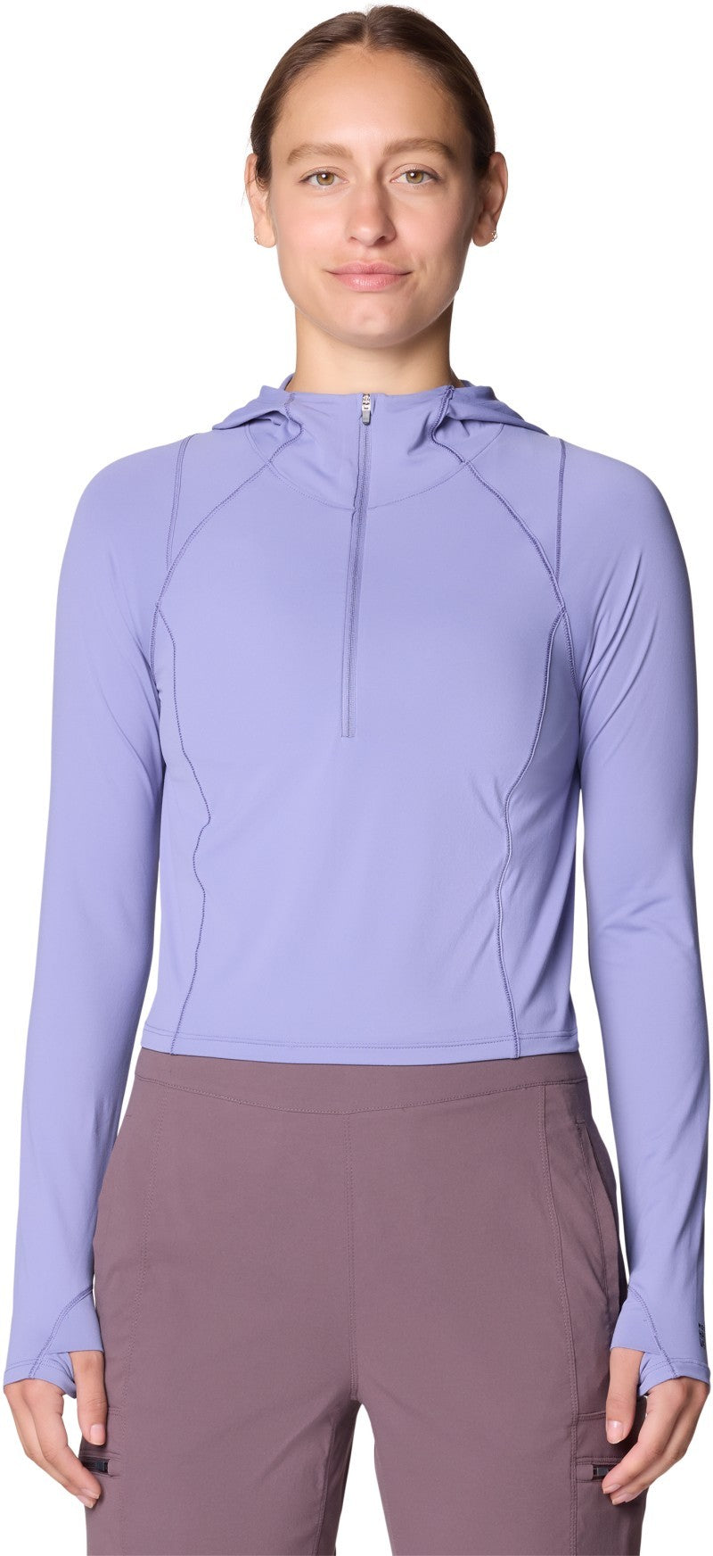 Crater Lake Half Zip Crop Hoody - Womens - avid 1