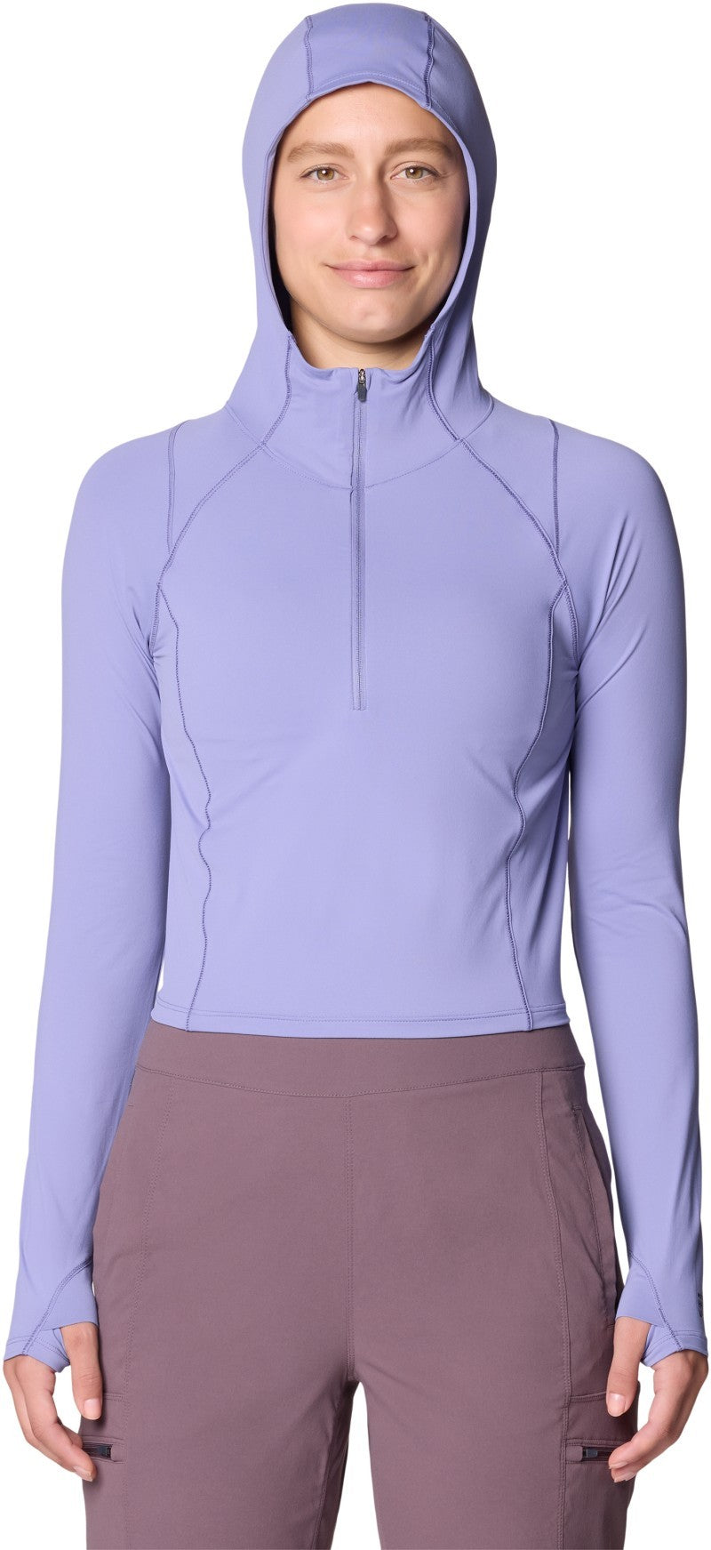 Crater Lake Half Zip Crop Hoody - Womens - avid 1