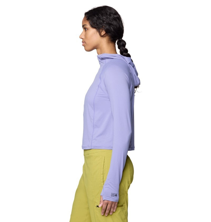Crater Lake Half Zip Crop Hoody - Womens - fleurs 1