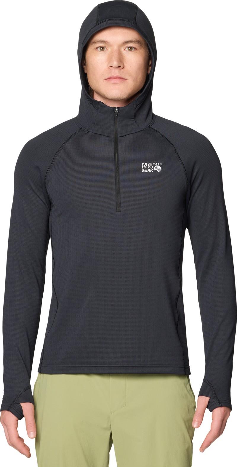Crater Lake Heavyweight Half Zip Hoody - Mens - black 1