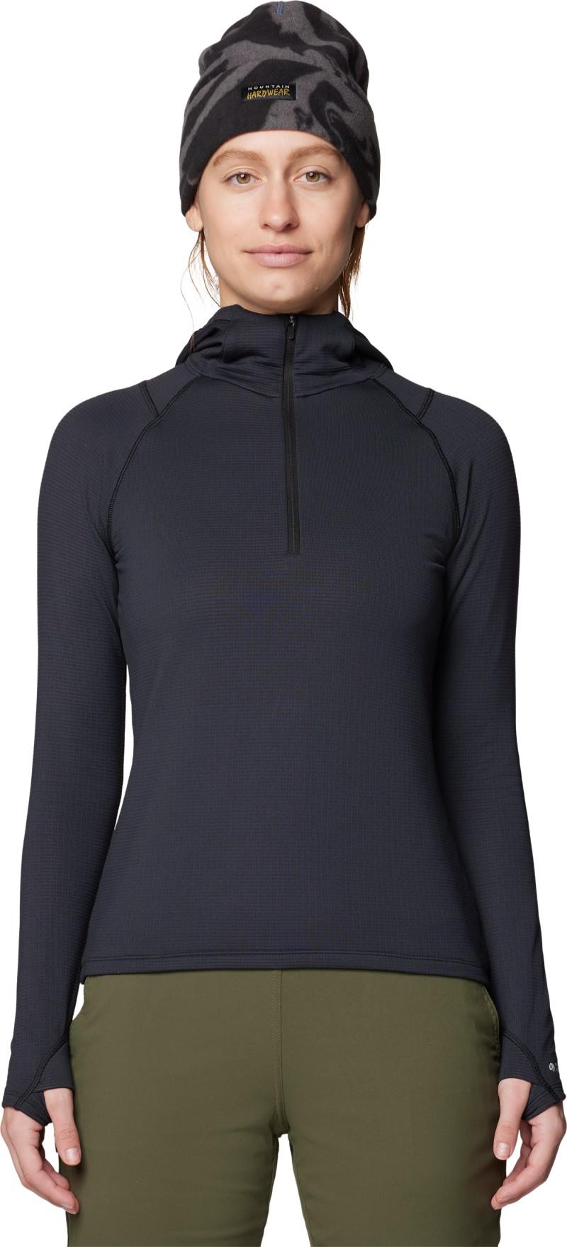 Crater Lake Heavyweight Half Zip Hoody - Womens - black 1