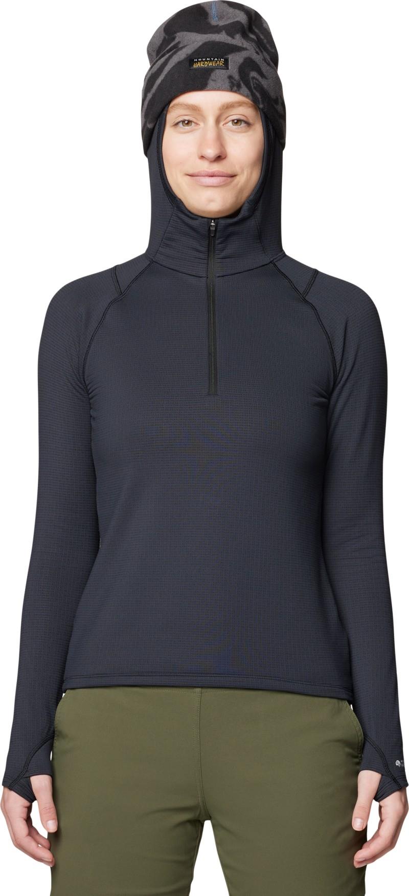 Crater Lake Heavyweight Half Zip Hoody - Womens - black 1