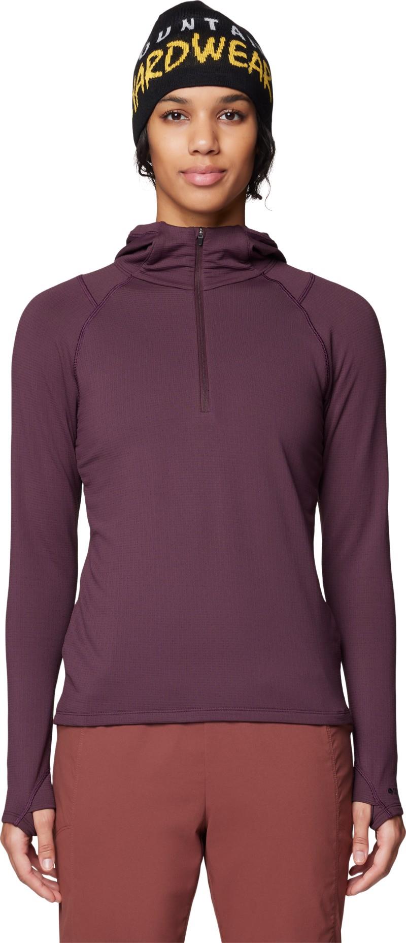 Crater Lake Heavyweight Half Zip Hoody - Womens - blackberry 1
