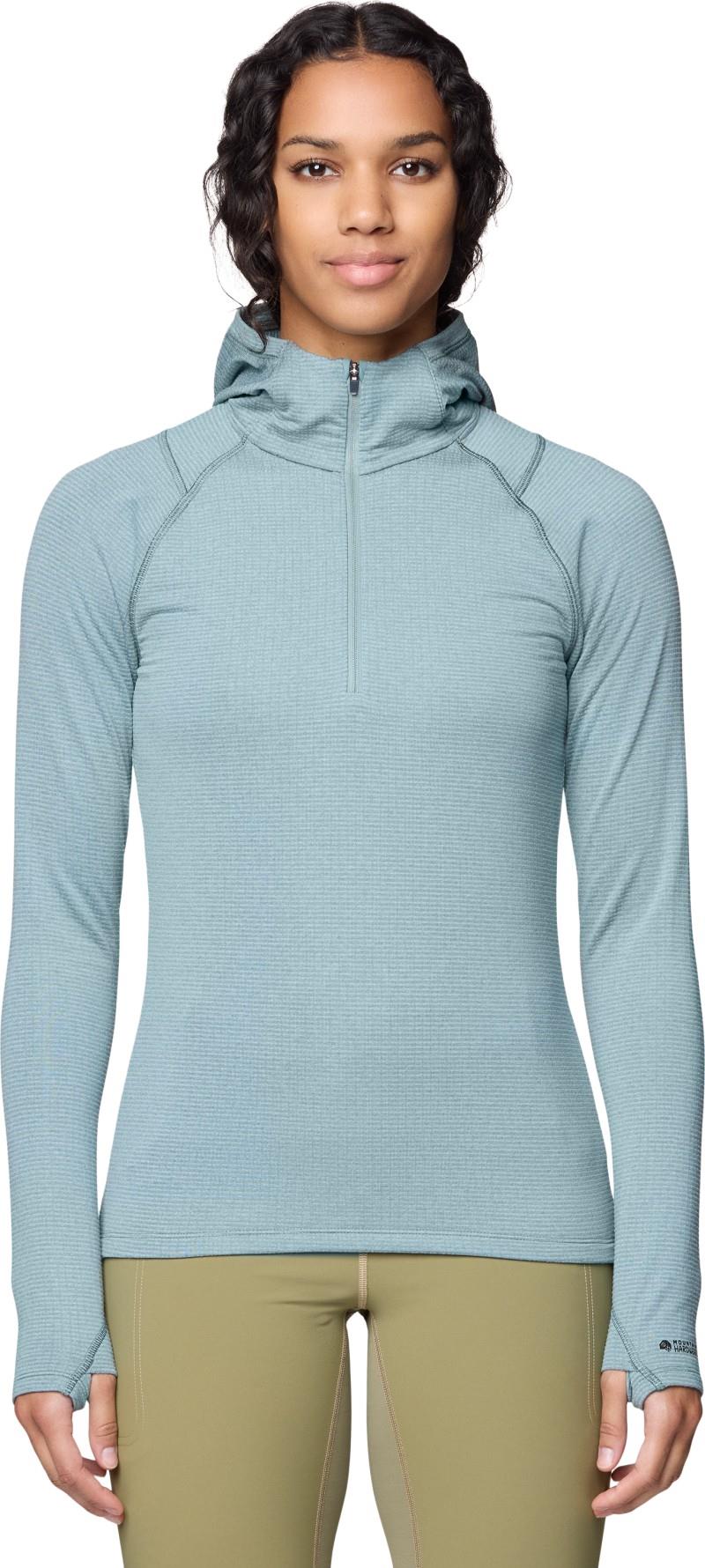 Crater Lake Heavyweight Half Zip Hoody - Womens - blue sage / ice shadow 1