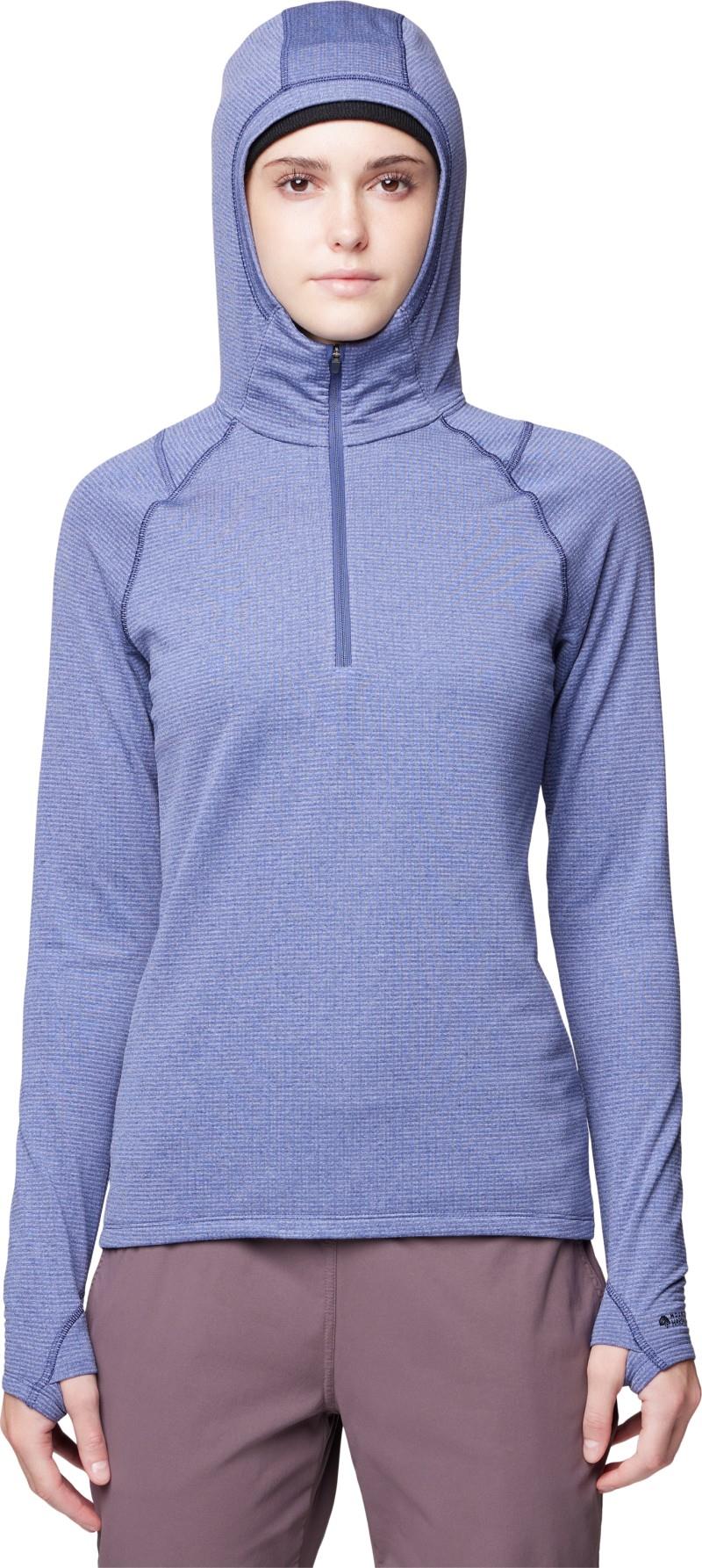 Crater Lake Heavyweight Half Zip Hoody - Womens - lapis dusk / avid 1