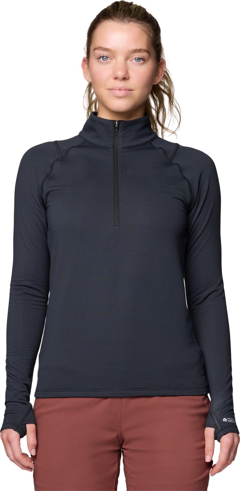 Crater Lake Heavyweight Half Zip - Womens - black 1