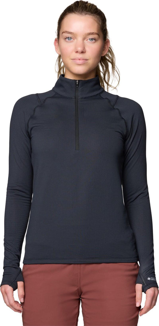 Crater Lake Heavyweight Half Zip - Womens - black 1