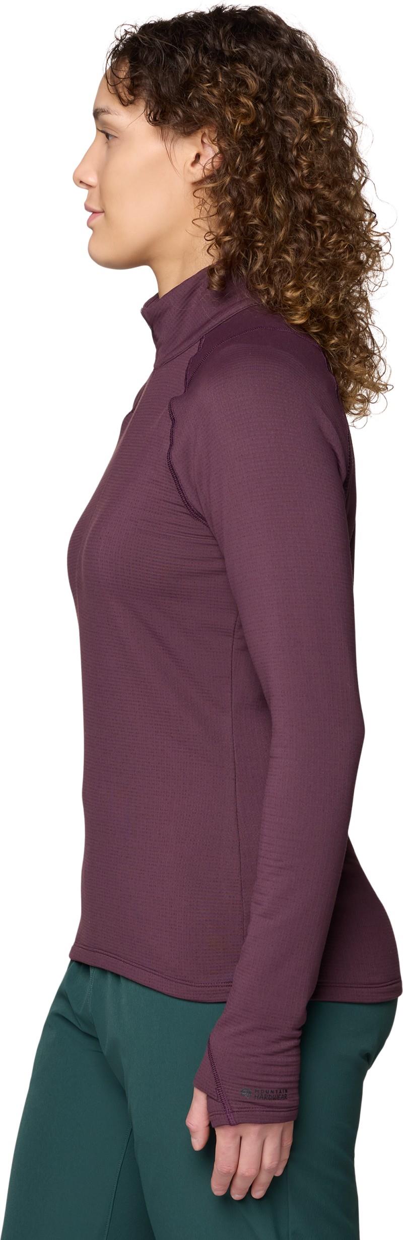 Crater Lake Heavyweight Half Zip - Womens - blackberry 1