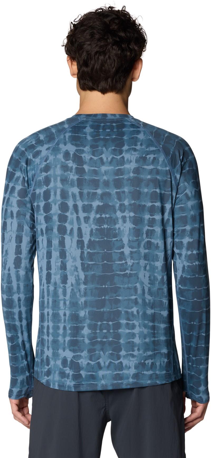 Crater Lake LS Crew - Mens - adriatic blue prismatic print 1